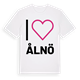 White t-shirt med Jag älskar Ålnö t-shirt stort tryck