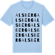 Blue Soul t-shirt med Alsberg ordlek t-shirt