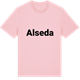 Pink Cotton t-shirt med Alseda fetstil t-shirt