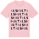 Pink Cotton t-shirt med Alshult ordlek t-shirt