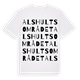 Alshultsområdet ordlek t-shirt