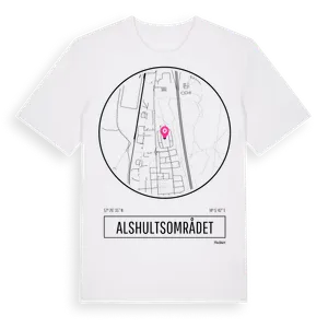 Alshultsområdet t-shirt – ekologisk bomull t-shirt från Pinshirt