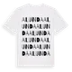 White t-shirt med Alunda ordlek t-shirt