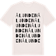 Vintage White t-shirt med Ålunden ordlek t-shirt