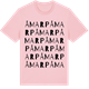 Pink Cotton t-shirt med Åmarp ordlek t-shirt
