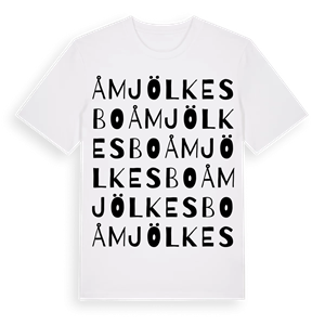 Åmjölkesbo ordlek t-shirt – ekologisk bomull t-shirt från Pinshirt