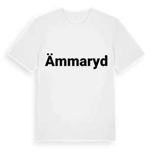 Ämmaryd fetstil t-shirt – ekologisk bomull t-shirt från Pinshirt