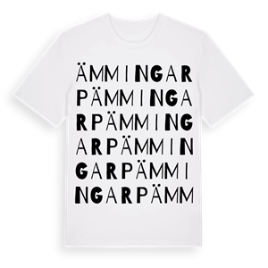 Ämmingarp ordlek t-shirt – ekologisk bomull t-shirt från Pinshirt