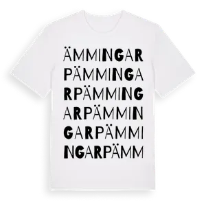 Ämmingarp ordlek t-shirt – ekologisk bomull t-shirt från Pinshirt