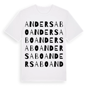 Andersabo ordlek t-shirt – ekologisk bomull t-shirt från Pinshirt