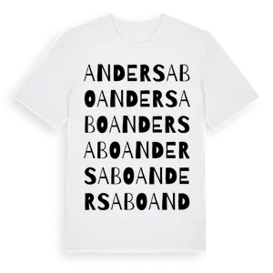 Andersabo ordlek t-shirt – ekologisk bomull t-shirt från Pinshirt
