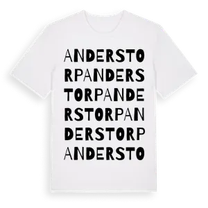 Anderstorp ordlek t-shirt – ekologisk bomull t-shirt från Pinshirt