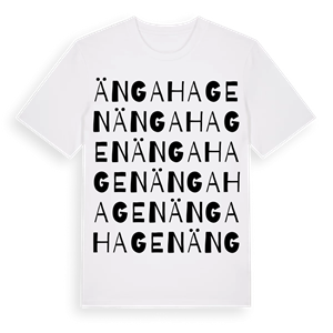 Ängahagen ordlek t-shirt – ekologisk bomull t-shirt från Pinshirt