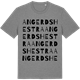 Mid Heather Gray t-shirt med Angerdshestra ordlek t-shirt