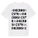 White t-shirt med Angerdshestra ordlek t-shirt