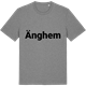 Mid Heather Gray t-shirt med Änghem fetstil t-shirt