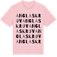 Pink Cotton t-shirt med Anglaskruv ordlek t-shirt