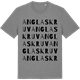 Mid Heather Gray t-shirt med Anglaskruv ordlek t-shirt