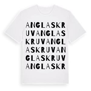 Anglaskruv ordlek t-shirt – ekologisk bomull t-shirt från Pinshirt