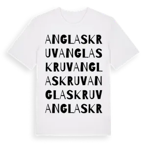 Anglaskruv ordlek t-shirt – ekologisk bomull t-shirt från Pinshirt