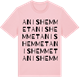 Pink Cotton t-shirt med Anishemmet ordlek t-shirt