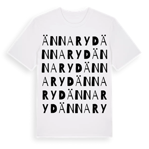 Ännaryd ordlek t-shirt – ekologisk bomull t-shirt från Pinshirt