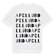 White t-shirt med Apellund ordlek t-shirt