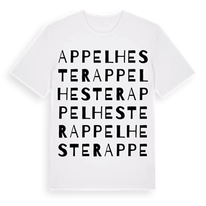 Appelhester ordlek t-shirt – ekologisk bomull t-shirt från Pinshirt