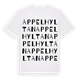 White t-shirt med Appelhyltan ordlek t-shirt