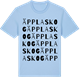 Blue Soul t-shirt med Äpplaskog ordlek t-shirt