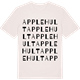 Vintage White t-shirt med Applehult ordlek t-shirt