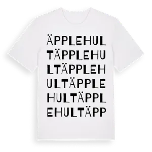 Äpplehult ordlek t-shirt – ekologisk bomull t-shirt från Pinshirt