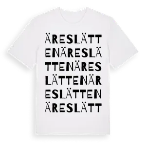 Äreslätten ordlek t-shirt – ekologisk bomull t-shirt från Pinshirt