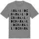 Mid Heather Gray t-shirt med Arkaliden ordlek t-shirt