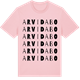 Pink Cotton t-shirt med Arvidabo ordlek t-shirt
