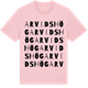 Pink Cotton t-shirt med Arvidshög ordlek t-shirt