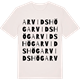 Vintage White t-shirt med Arvidshög ordlek t-shirt