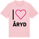 Pink Cotton t-shirt med Jag älskar Åryd t-shirt stort tryck