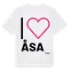 White t-shirt med Jag älskar Åsa t-shirt stort tryck