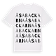 White t-shirt med Åsabackarna ordlek t-shirt