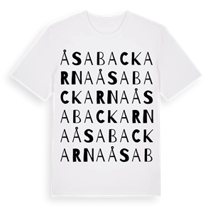 Åsabackarna ordlek t-shirt – ekologisk bomull t-shirt från Pinshirt