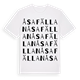 White t-shirt med Åsafällan ordlek t-shirt