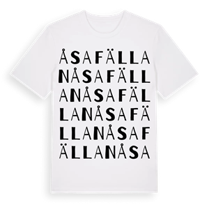 Åsafällan ordlek t-shirt – ekologisk bomull t-shirt från Pinshirt