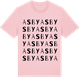 Pink Cotton t-shirt med Asby ordlek t-shirt