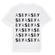 White t-shirt med Asby ordlek t-shirt