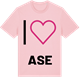 Pink Cotton t-shirt med Jag älskar Ase t-shirt stort tryck