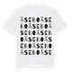 White t-shirt med Äsebo ordlek t-shirt