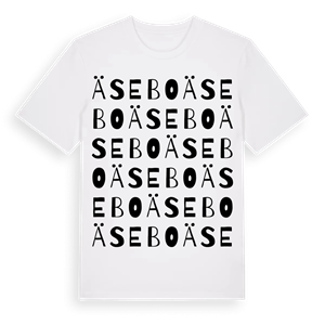 Äsebo ordlek t-shirt – ekologisk bomull t-shirt från Pinshirt
