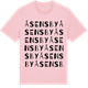 Pink Cotton t-shirt med Åsens by ordlek t-shirt