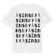 White t-shirt med Åsens by ordlek t-shirt